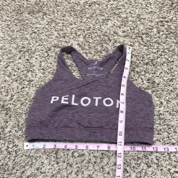 Peloton Sports Bra Size Small Dusty Heathered Purple Caged Strappy Back - Picture 9 of 9
